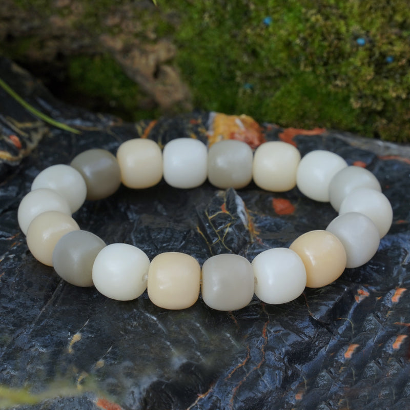 PUTI-Original Color Multi Treasure Barrel Bead Bodhi Bracelet