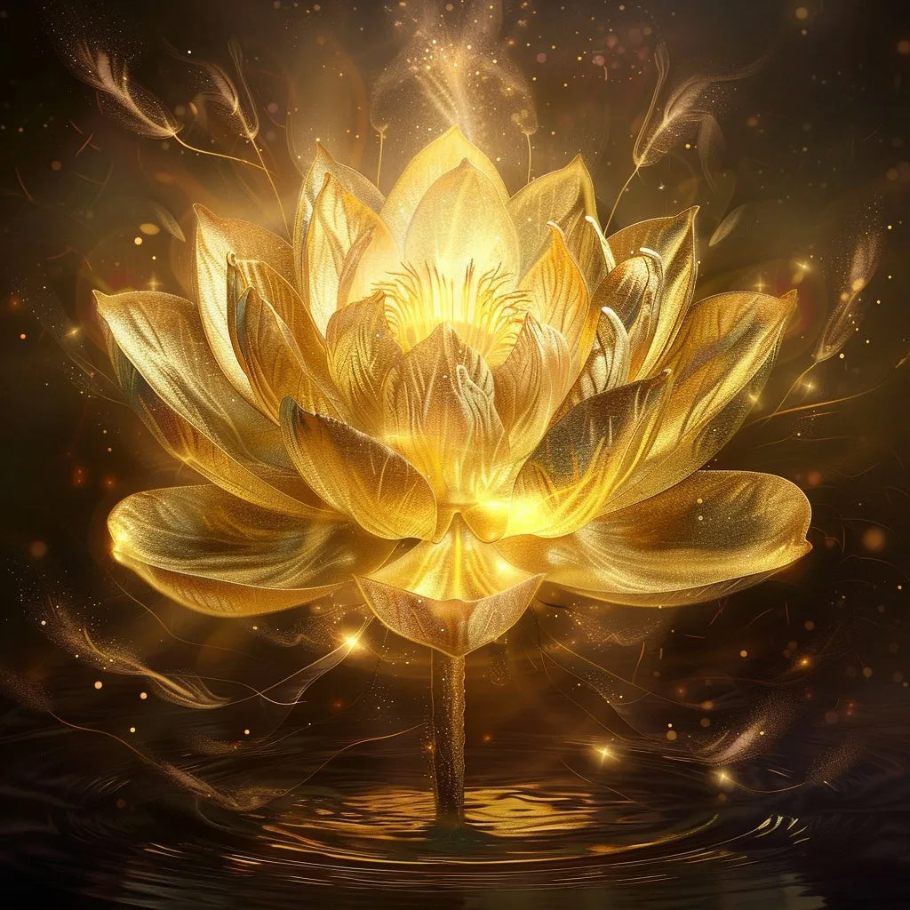 Golden Lotus Brings Fortune and Luck
