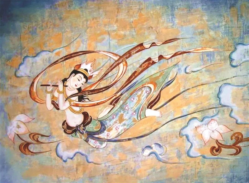 Mogao Caves Flying Sky Frescoes
