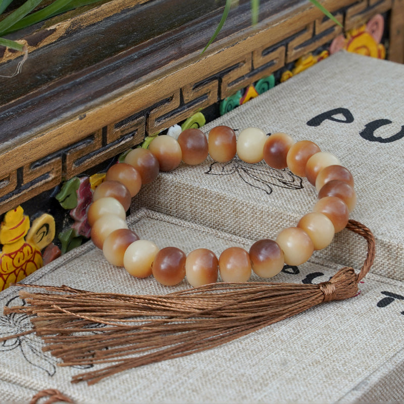 Women's Charcoal Fired Bodhi Bracelet(Courage and Love)