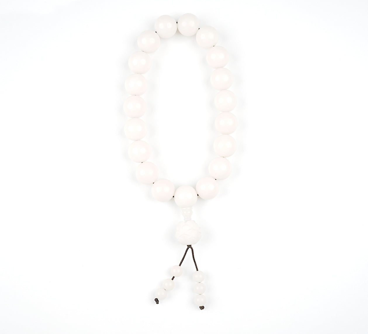 PUTI-White Round Bead Bodhi Handheld