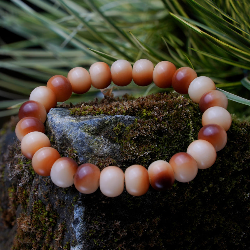 Women's Charcoal Fired Bodhi Bracelet(Courage and Love)