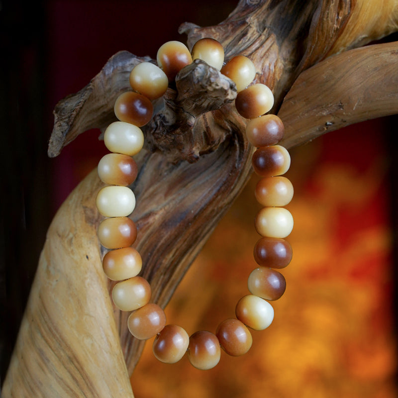 Women's Charcoal Fired Bodhi Bracelet(Courage and Love)