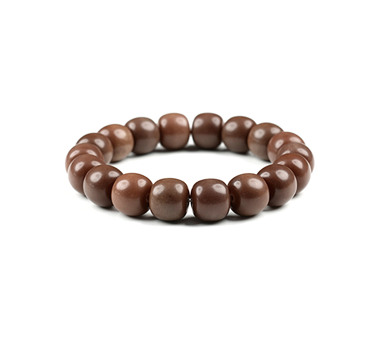 Coffee Barrel Bead Bracelet
