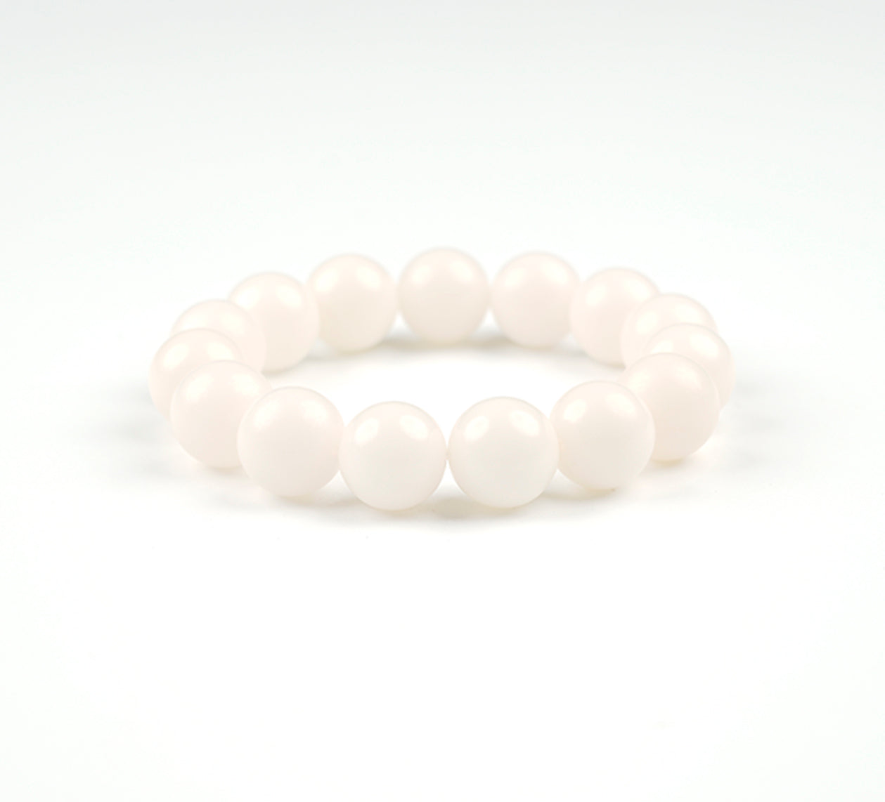 PUTI-White Jade Round Bead Bodhi Bracelet