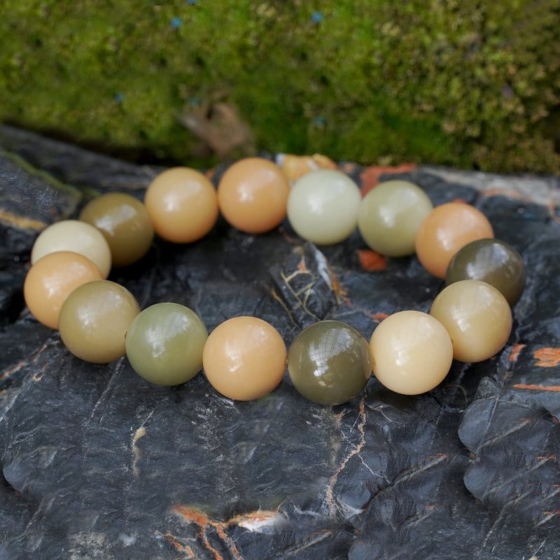 Confectionary Multi Treasure Round Bead Bodhi Bracelet Display