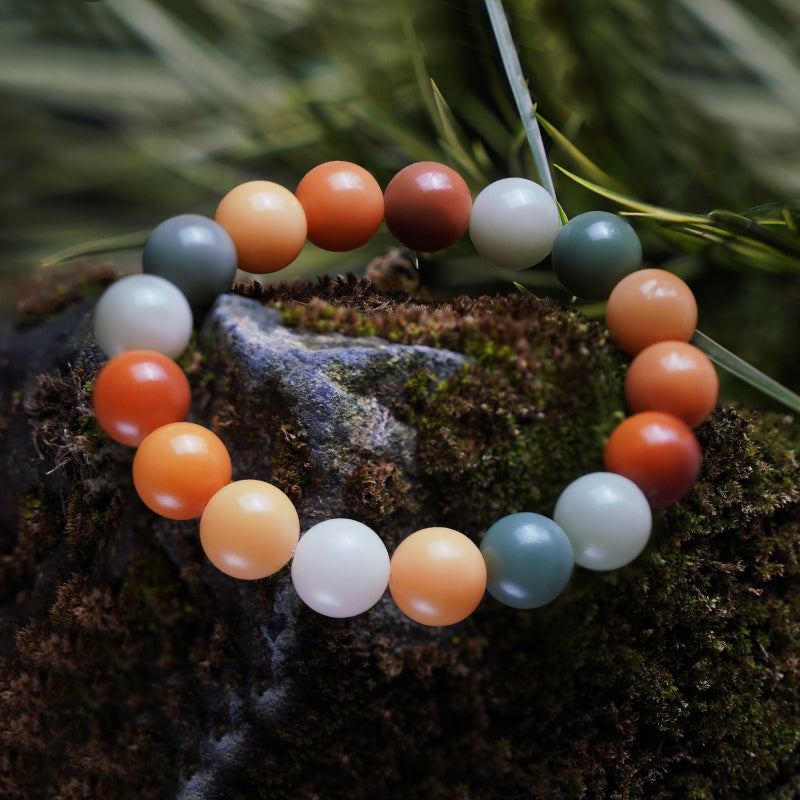 Confectionary Multi Treasure Bodhi Bead Bracelet 