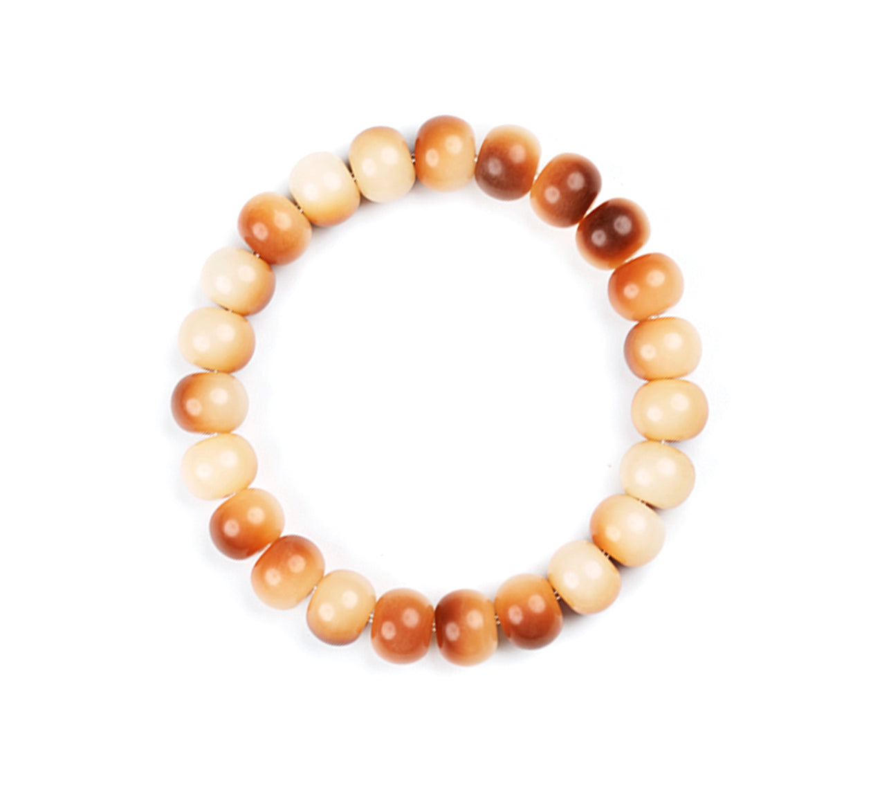 PUTI-Charcoal Burnt Apple Bead Bodhi Bracelet