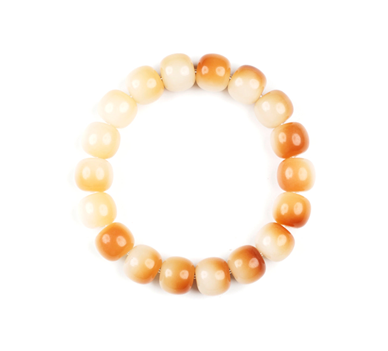 PUTI-Charcoal Barrel Bead Bodhi Bracelet